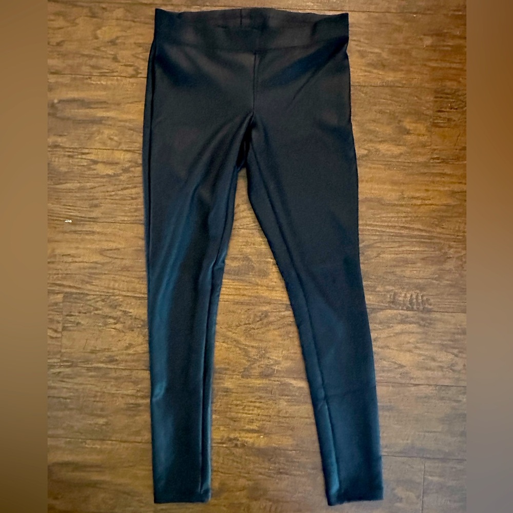 Express Black stretch leather look leggings, Sz: S